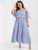 Floral Ruffles Belted Broderie Anglaise Off Shoulder Dress