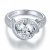 Italo Halo Knot Design Created White Sapphire Engagement Ring