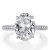 Italo Oval Created White Sapphire Engagement Ring