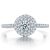 Italo Micro Pave Halo Created White Sapphire Engagement Ring