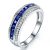 Italo Triple Row Created Sapphire Wedding Band