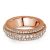 Italo Three Row Rose Gold Created White Sapphire Wedding Band