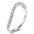 Italo Curve Created White Sapphire Wedding Band