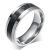 Italo Carbon Fibre Titanium Steel Men’s Wedding Band