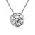 Italo Classic Bezel Created White Sapphire Pendant Necklace