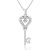 Italo Key Design Created White Sapphire Pendant Necklace