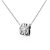 Italo Heart Created White Sapphire Pendant Necklace