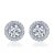 Italo Halo Created White Sapphire Stud Earrings