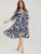 Floral Pocket Knotted Ties Lantern Sleeve Ruffles Midi Dress