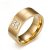 Yellow Gold Titanium Steel Men’s Wedding Band