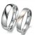 Italo Two Tone Heart Titanium Steel Couple Rings